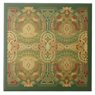 Azulejo De Cerâmica Louis Sullivan "teste padrão superior do estênci