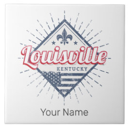 Azulejo De Cerâmica Louisville City Kentucky United States Vintage USA