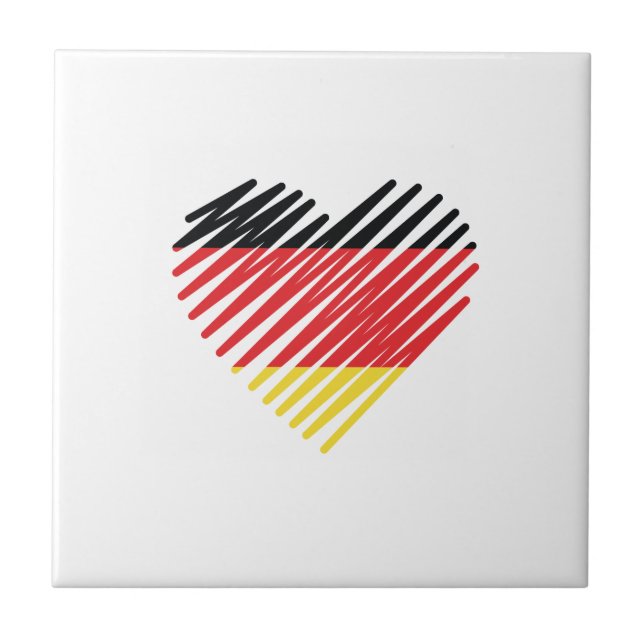 Azulejo De Cerâmica Love Germany Orgulho (Frente)