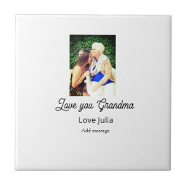 Azulejo De Cerâmica Love you Grandma photo name love message grandkids