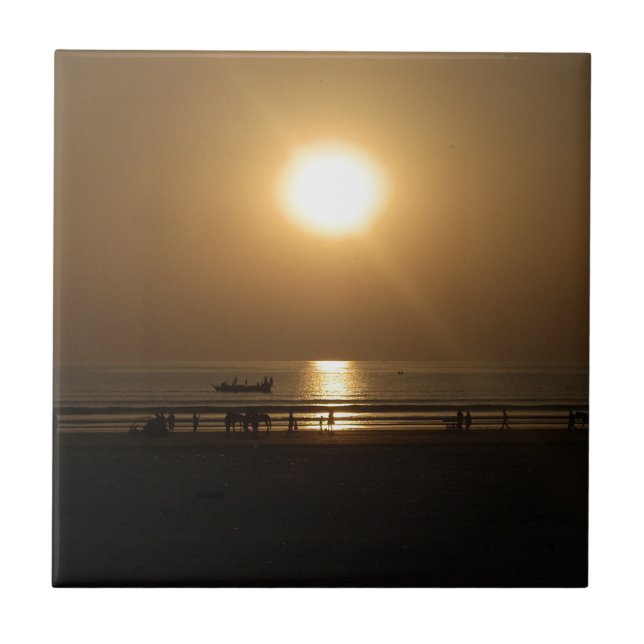 Azulejo De Cerâmica Lovely Summer Sunset (Frente)