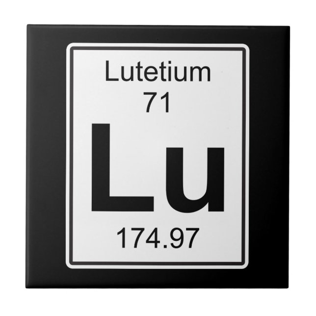 Azulejo De Cerâmica Lu - Lutetium (Frente)