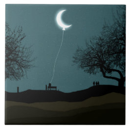 Azulejo De Cerâmica Lua Balão