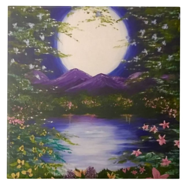 Azulejo De Cerâmica Lua Cheia (Frente)