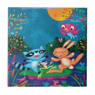 Azulejo De Cerâmica Lua do outono