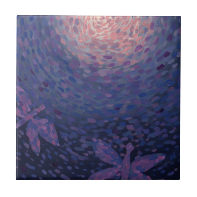 Azulejo De Cerâmica Lua Libélula (Frente)