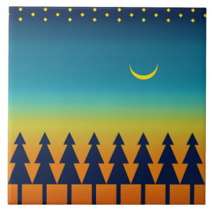 Azulejo De Cerâmica Lua Pines Sunset Sudoeste