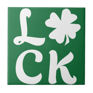 Azulejo De Cerâmica Lucky Shamrock