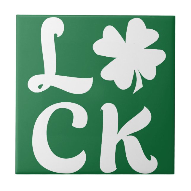 Azulejo De Cerâmica Lucky Shamrock (Frente)