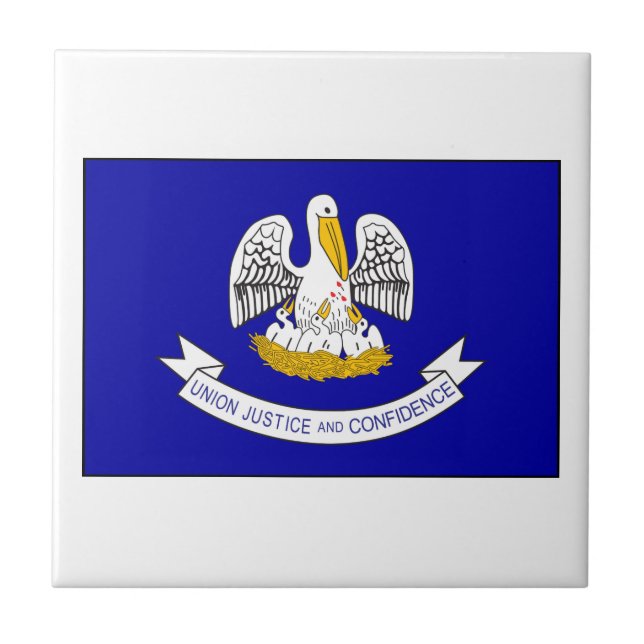 Azulejo De Cerâmica Luisiana Flag (Frente)