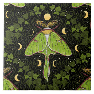 Azulejo De Cerâmica Luna-mariposa, fases luas e barraca-mariposa 2