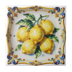Azulejo De Cerâmica Luscious Limões Cerâmica Vibrante Italiana 