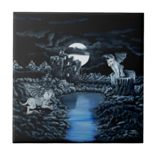 Azulejo De Cerâmica Luta entre Golem e Golem 