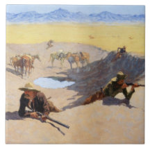 Luta pelo Buraco d'água (por Frederic Remington)