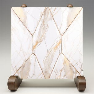 Azulejo De Cerâmica Luxe Faux Marble Veins Dourados Glitter