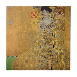 Azulejo De Cerâmica Luxo elegante com o retrato de Gustav Klimt