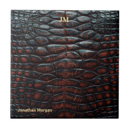 Azulejo De Cerâmica Luxury Executive Monogram Premium Leather