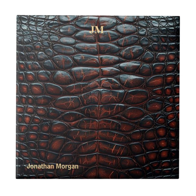 Azulejo De Cerâmica Luxury Executive Monogram Premium Leather  (Frente)