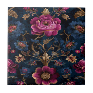 Azulejo De Cerâmica Luxury Floral Vintage Royal