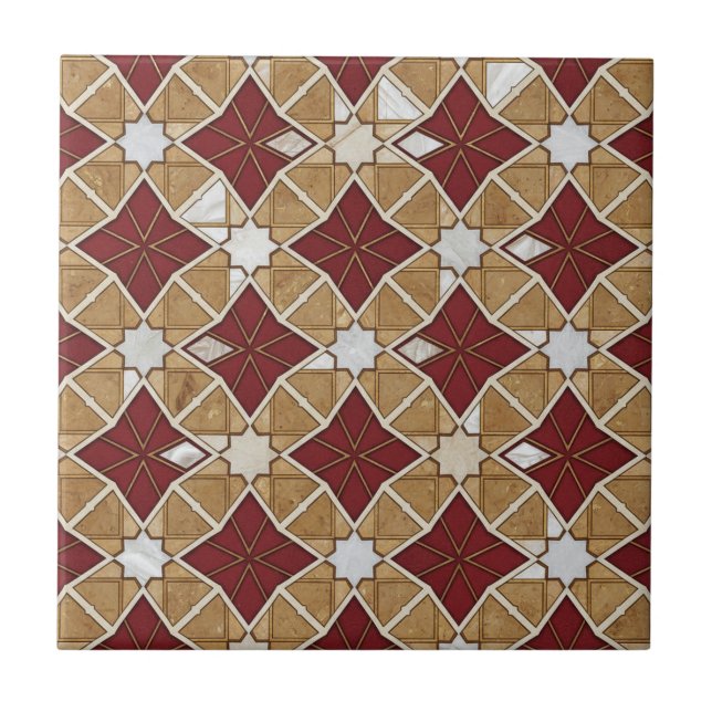 Azulejo De Cerâmica Luxury Moroccan Zellige Mosaic Seamless Pattern  (Frente)