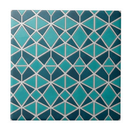 Azulejo De Cerâmica Luxury Turquoise Geometric Diamond Mosaic Tile