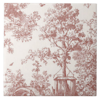 Azulejo De Cerâmica Luxury Vintage Blush Pink Ivory ToileJouy French