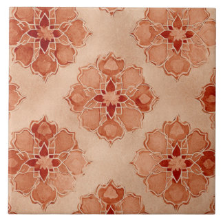 Azulejo De Cerâmica Luxury Vintage Islamic Geometric Sand Terracotta