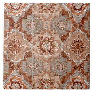 Azulejo De Cerâmica Luxury Vintage Islamic Geometric Sand Terracotta