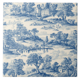 Azulejo De Cerâmica Luxury Vintage Soft Toile Jouy French Countryside