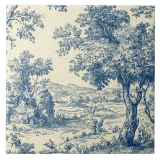 Azulejo De Cerâmica Luxury Vintage Soft Toile Jouy French Countryside