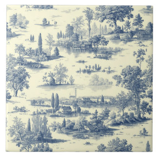 Azulejo De Cerâmica Luxury Vintage Soft Toile Jouy French Countryside
