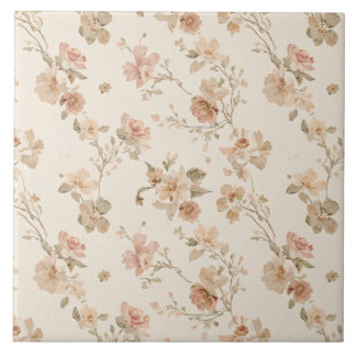 Azulejo De Cerâmica Luxury Vintage Victorian Soft Neutral Ivory Blush