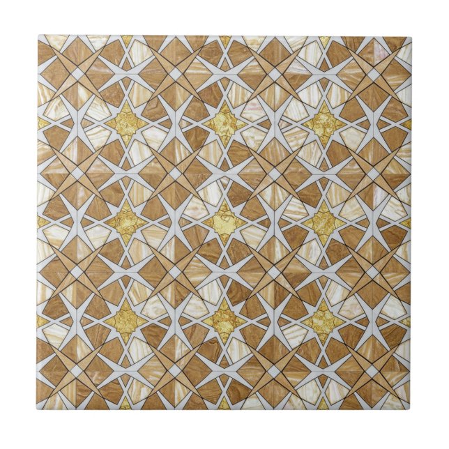Azulejo De Cerâmica Luxury Zellige Moroccan Mosaic Pattern Beige Cream (Frente)