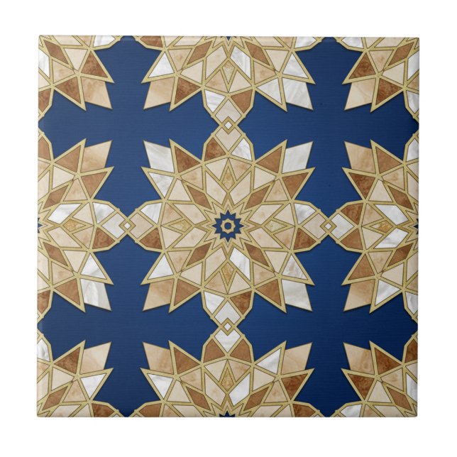 Azulejo De Cerâmica Luxury Zellige Moroccan Mosaic Seamless Pattern  (Frente)