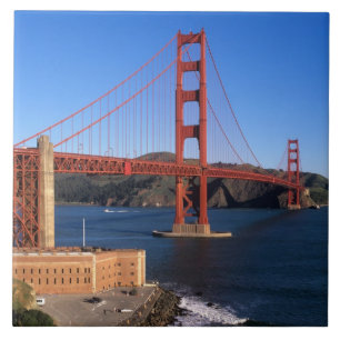 Azulejo De Cerâmica Luz da manhã banha a Ponte Golden Gate