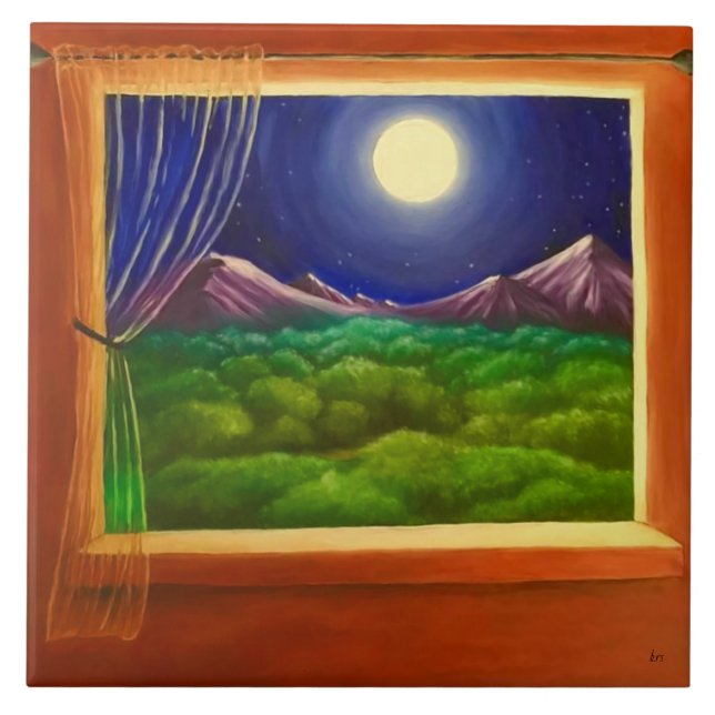Azulejo De Cerâmica Luz do luar (Frente)