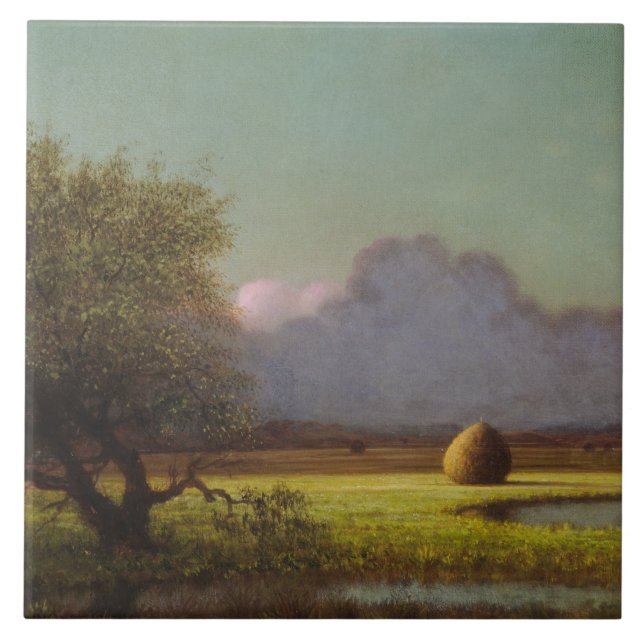 Azulejo De Cerâmica Luz do sol e sombra: Os pântanos de Newbury (Frente)