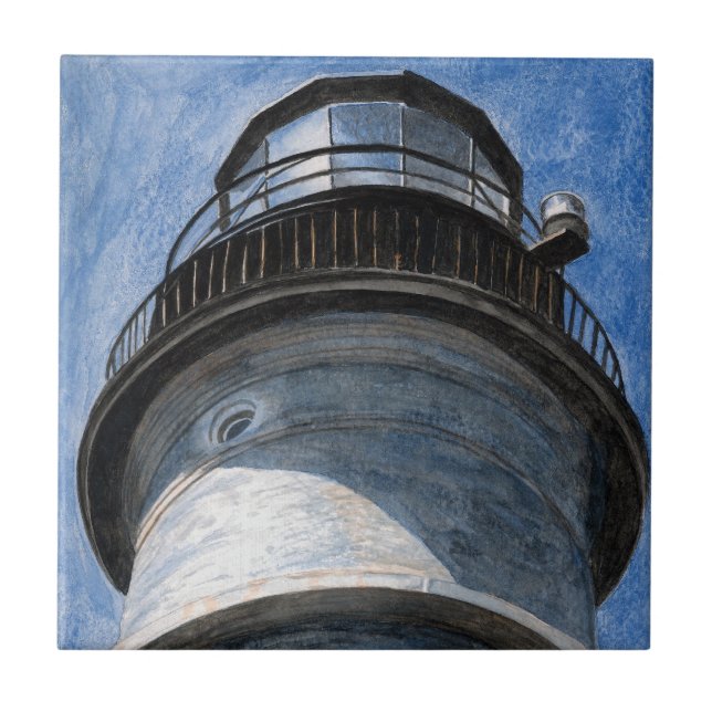 Azulejo De Cerâmica Luz na cabeça de Portland acima (Frente)