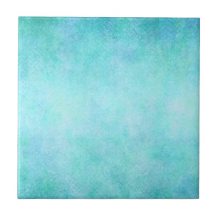 Azulejo De Cerâmica Luz - papel azul da aguarela do Aqua da cerceta