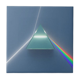 Azulejo De Cerâmica Luz Refracting e refletindo de prisma ótico