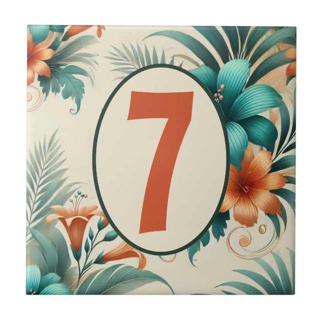 Azulejo De Cerâmica Luz tropical personalizável (Frente)