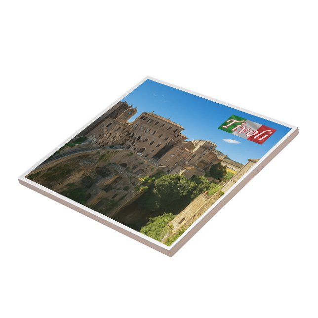 Azulejo De Cerâmica LZO009 TIVOLI, Cidade Antiga, Lácio, Itália, (Lateral)