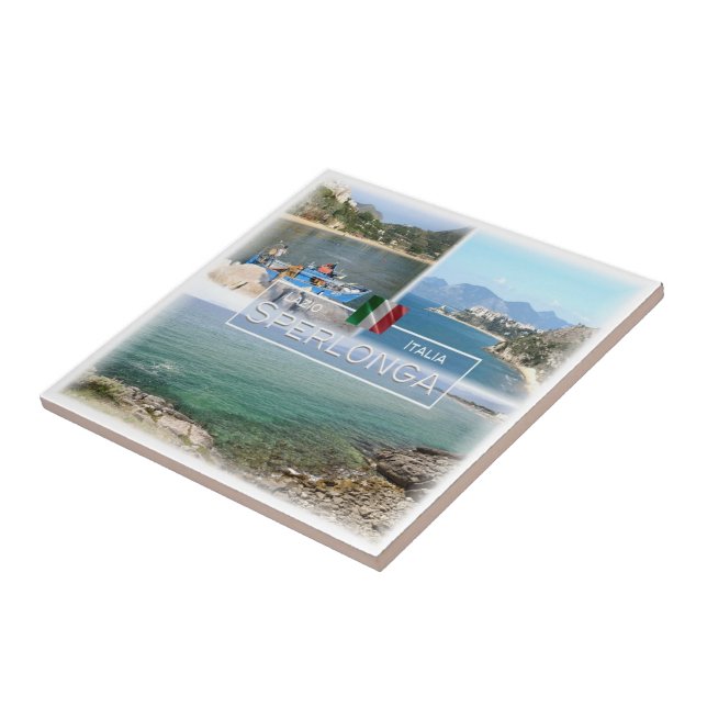 Azulejo De Cerâmica LZO017 SPERLONGA, Mosaico, Lácio, Itália (Lateral)