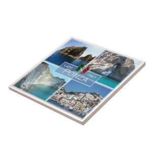 Azulejo De Cerâmica LZO019 PONZA, Mosaico, Lácio, Itália