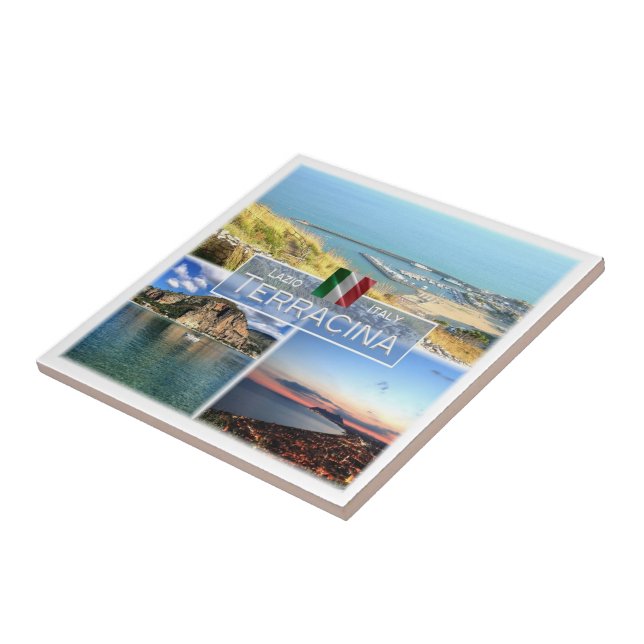 Azulejo De Cerâmica LZO029 TERRACINA, Mosaico, Lácio, Itália (Lateral)