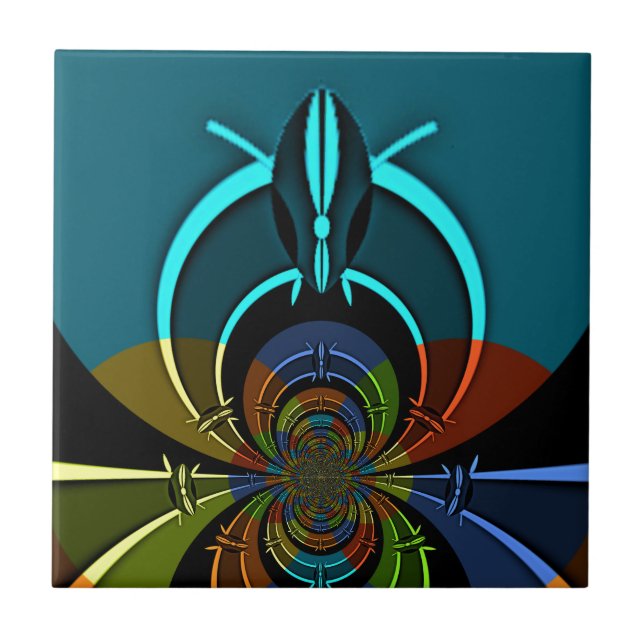 Azulejo De Cerâmica Maasai Colors Hakuna Matata (Frente)