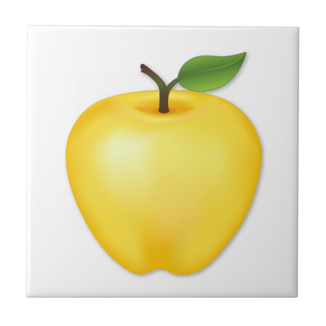 Azulejo De Cerâmica Maçã Golden Delicious (Frente)