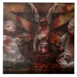 Azulejo De Cerâmica Macabre - Dolls - Ter um amigo para jantar