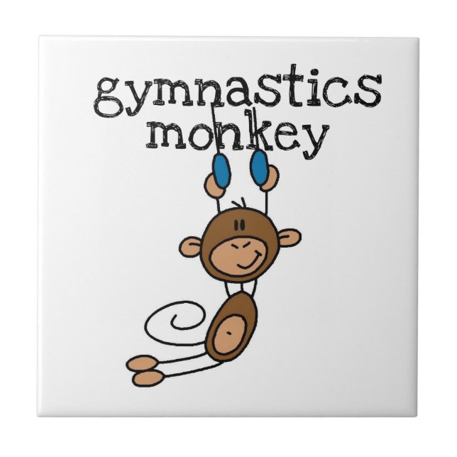Azulejo De Cerâmica Macaco de Ginástica (Frente)