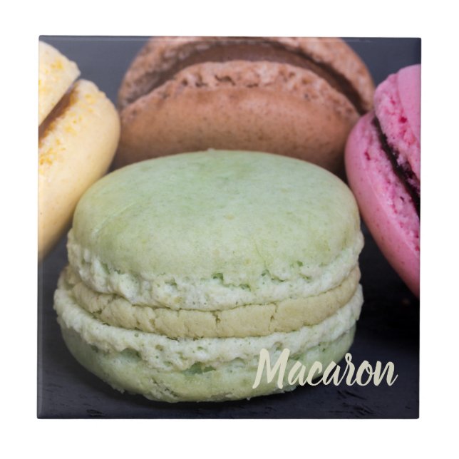 Azulejo De Cerâmica Macaron Pestris para presente de dente doce (Frente)